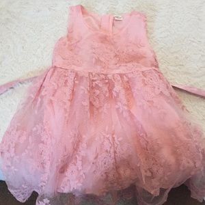 Girls blush colored dress